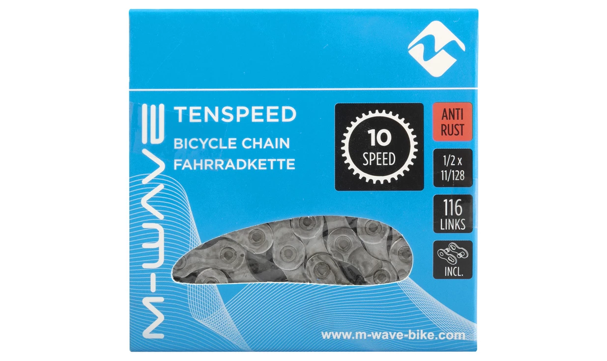 Chaine M-Wave 10 Vitesses 116 Maillons Antirouille - Maillon Rapide 4 Chaine M-Wave 10 Vitesses 116 Maillons Antirouille - Maillon Rapide – Image 2